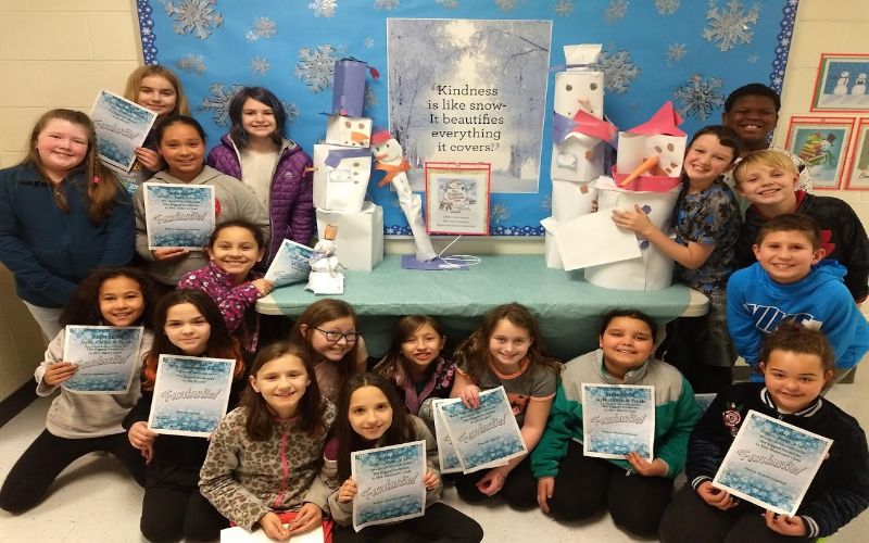 STEM Snowman Challenge Winners! Glenwood Elementary School