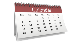 Picture of monthly calendar
